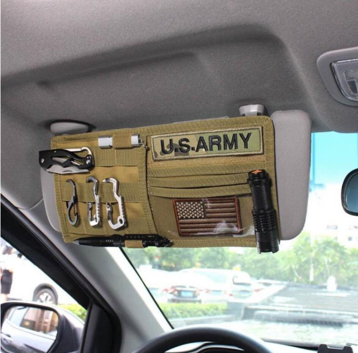Organizador táctico para visera de Vehículo. US Army