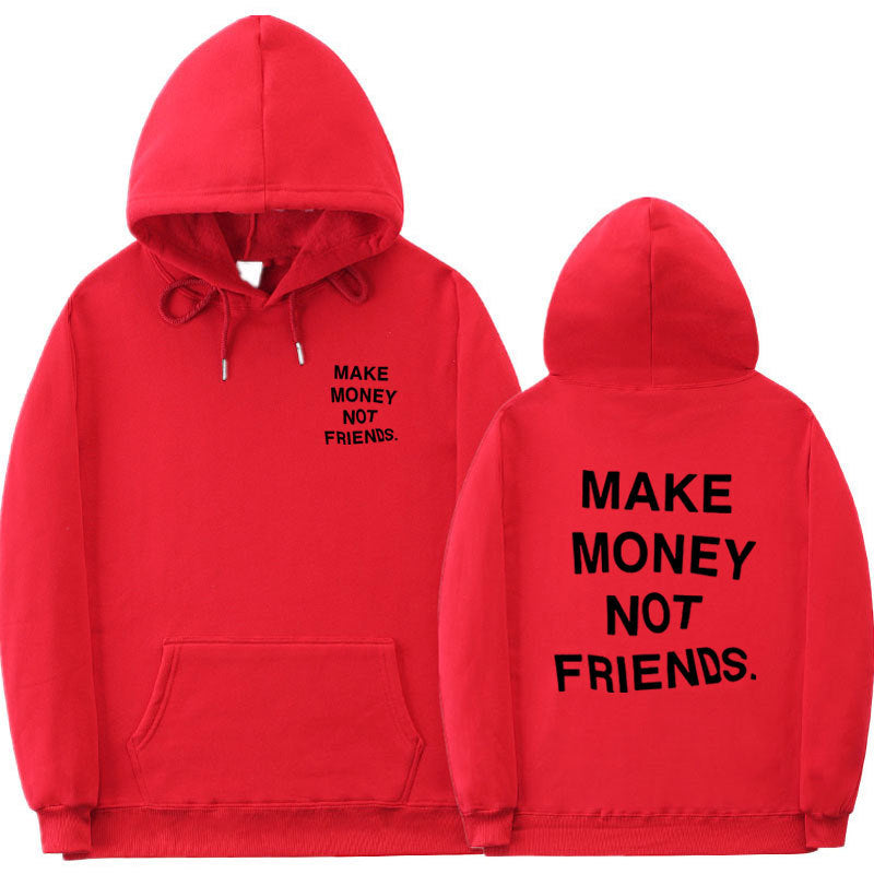 Sudadera de algodón con capucha "Make money..."