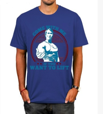 Camiseta Algodón Come Whith me if you want to lift. Arnold Schwarzenegger