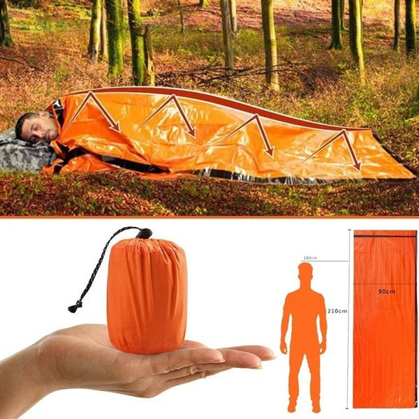 Saco de Dormir de Emergencia Aluminizado Naranja